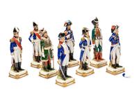 A Set of Eight Sitzendorf Porcelain Figures