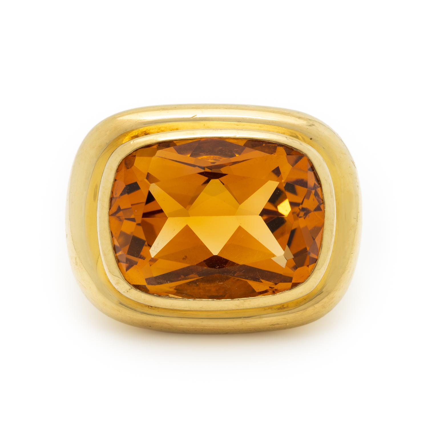 TIFFANY & CO., PALOMA PICASSO, CITRINE AND YELLOW GOLD RING