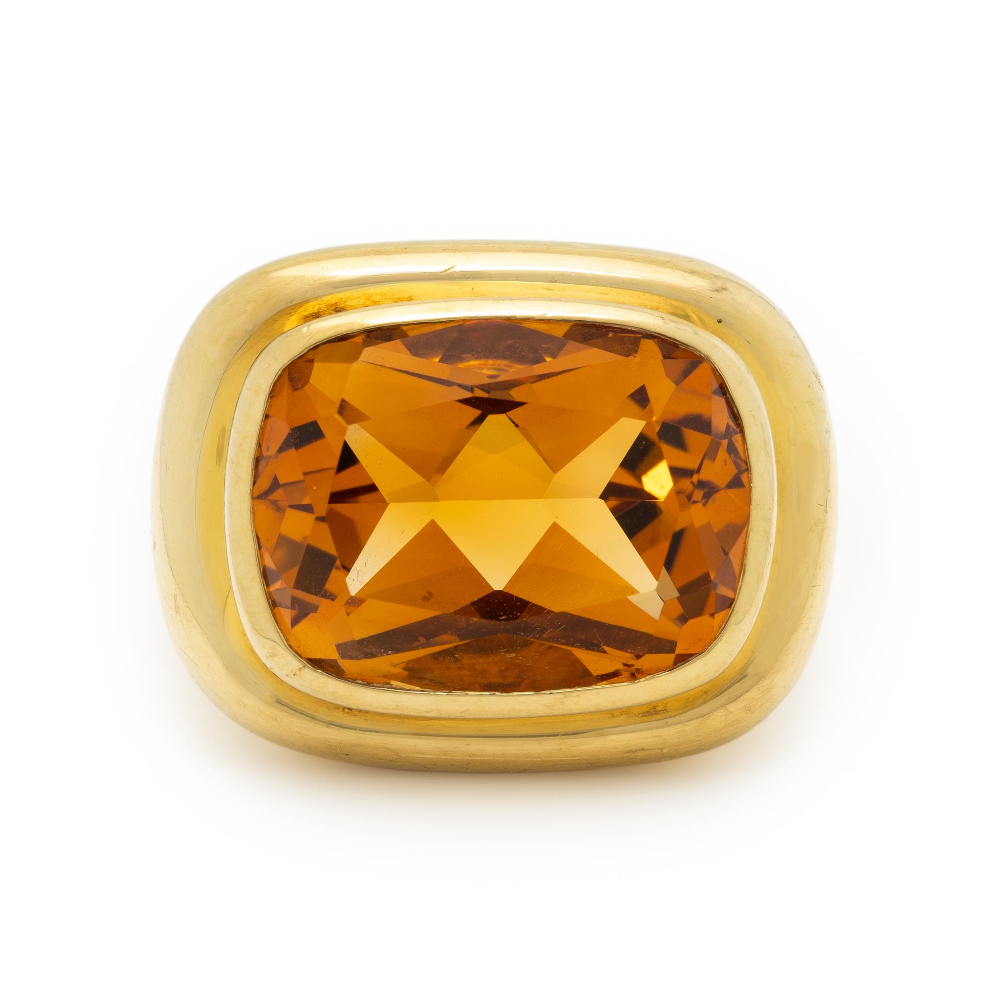 TIFFANY & CO., PALOMA PICASSO, CITRINE AND YELLOW GOLD RING