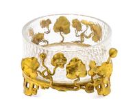A French Gilt Bronze and Glass Centerpiece Bowl by Edouard Enot