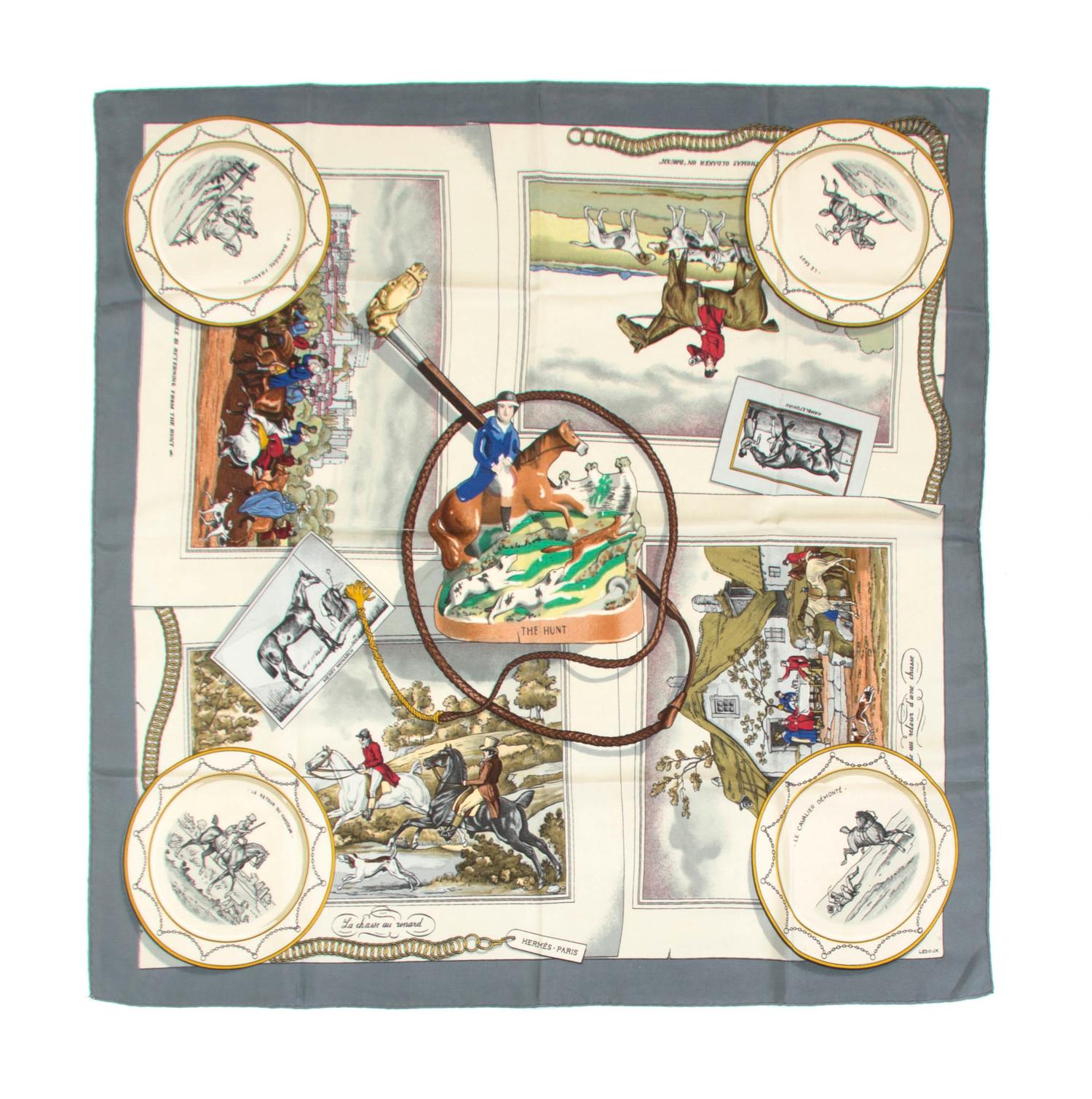 An Hermes Silk Scarf, 35 x 35 inches.