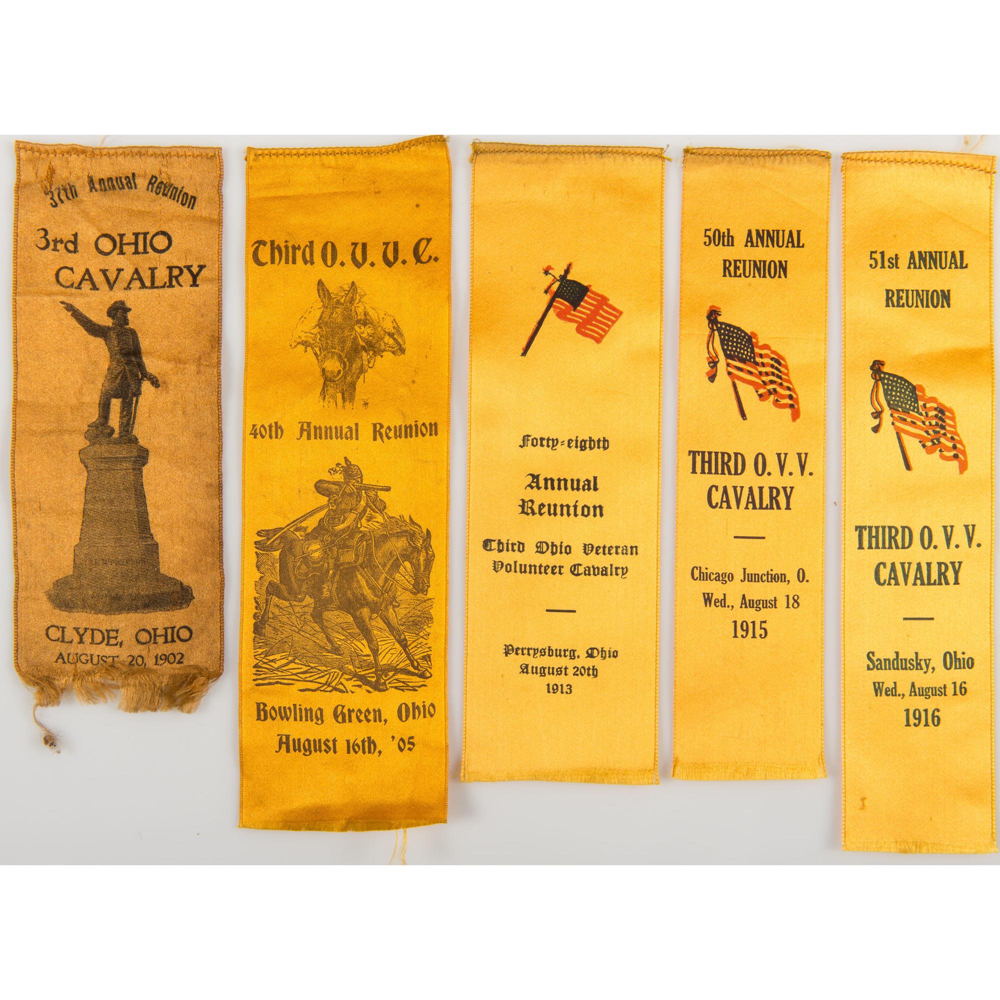 Ohio 3rd Volunteer Cavalry, Large Collection of Tintypes, CDVs, Ribbons, Medals, and More