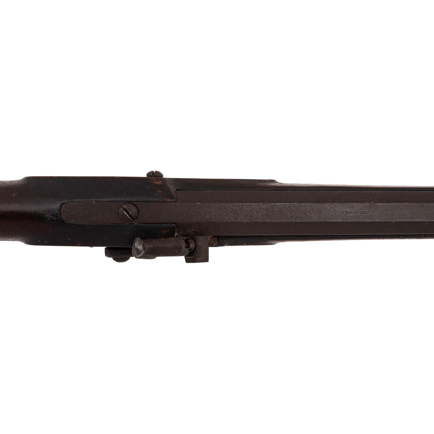 Heavy Barreled Leman Percussion Full Stock Plains Rifle
