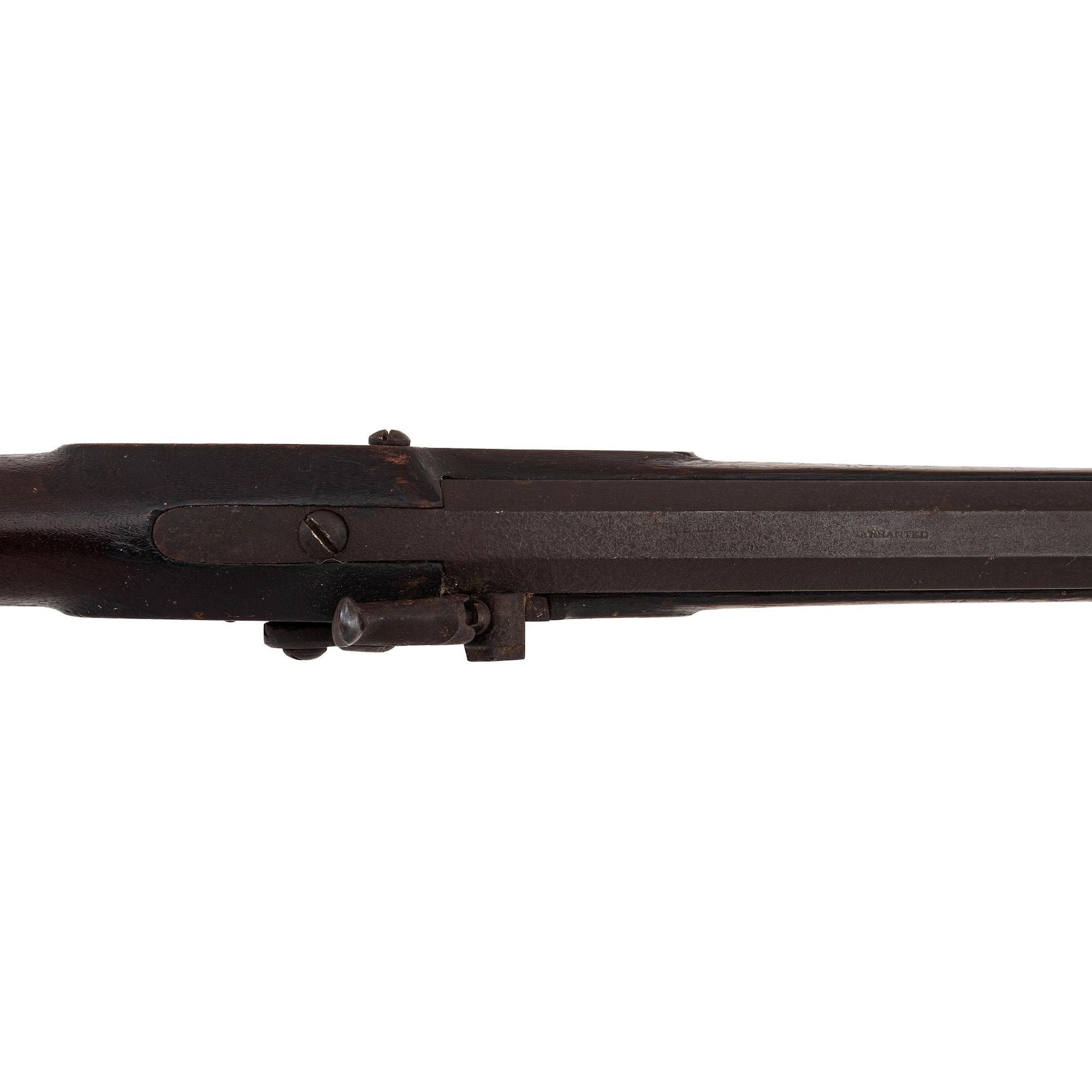 Heavy Barreled Leman Percussion Full Stock Plains Rifle