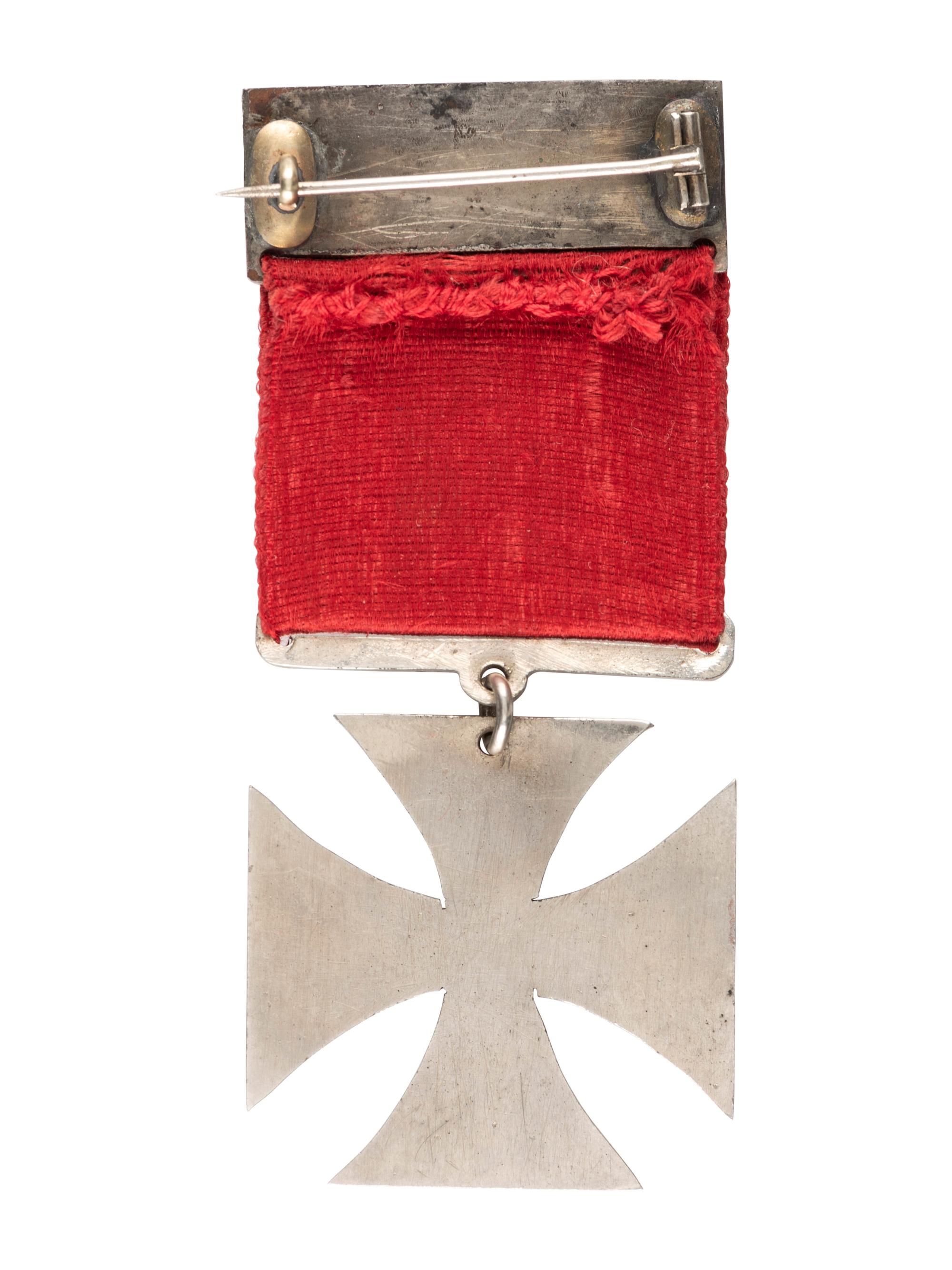 [CIVIL WAR]. Elisha Rathbun, 1st Connecticut Heavy Artillery. V Corps badge.