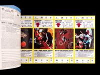 A Complete, Unused 1994-95 Chicago Bulls Season Ticket Booklet With All Games From Innaugural Season at United Center Including Michael Jordan's First Home Game Wearing Number 45