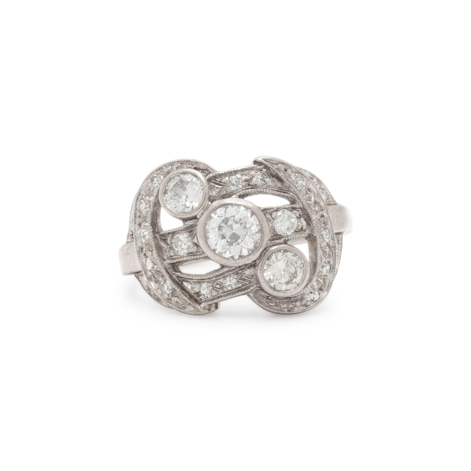 DIAMOND AND PLATINUM RING