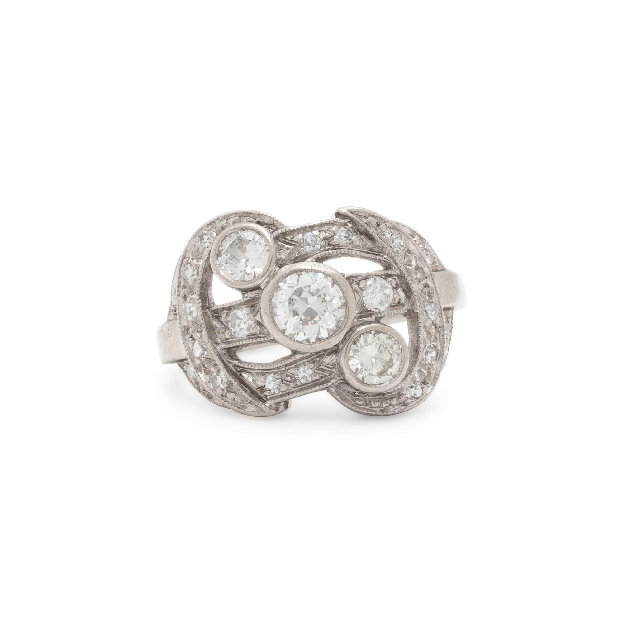 DIAMOND AND PLATINUM RING