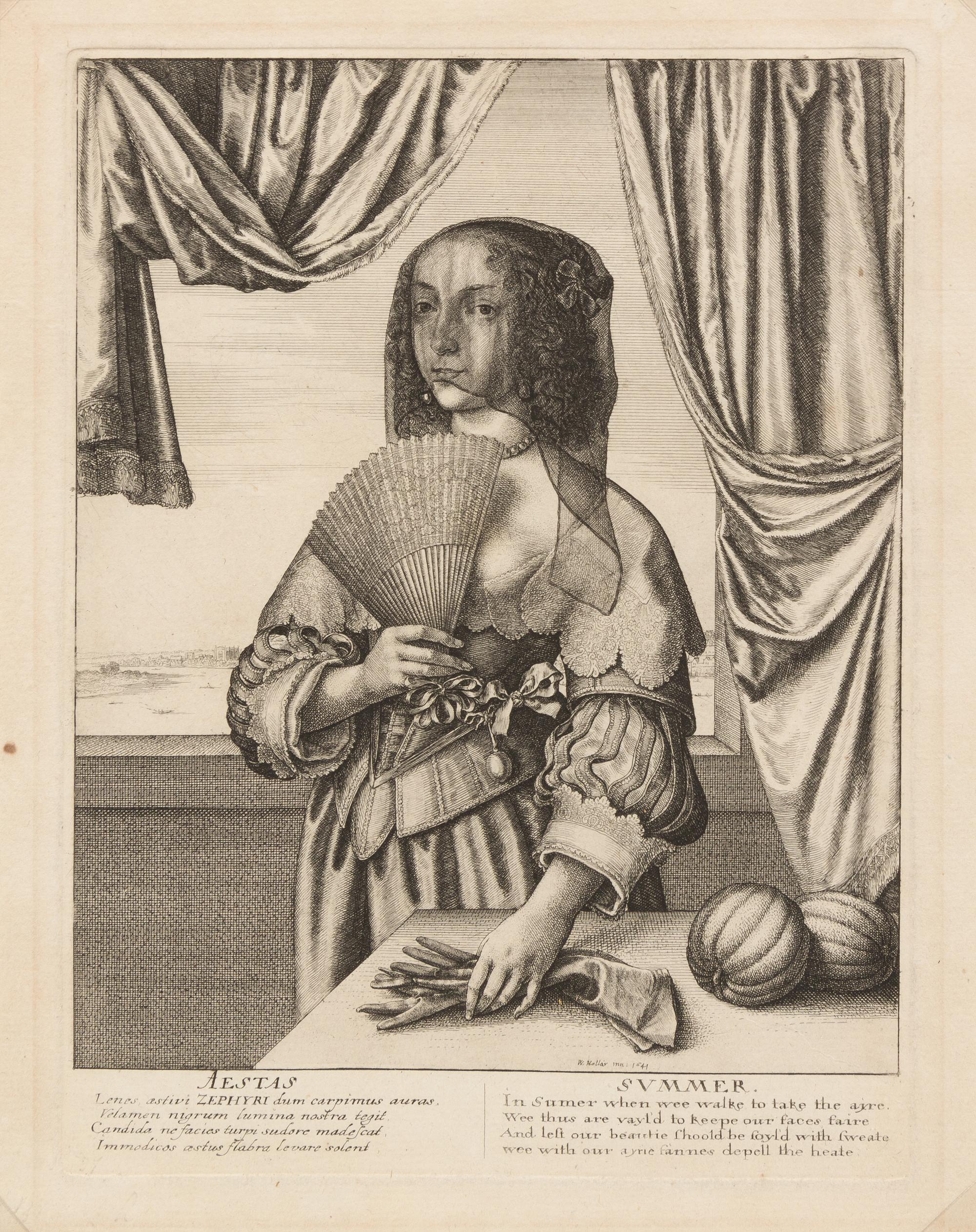 Wenceslaus Hollar, (Bohemian, 1607-1677), The Four Seasons, 1641 together with Of the Court Mouse, and Country Mouse (The Town Mouse an