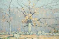 Landscape with Tree and Stone Wall