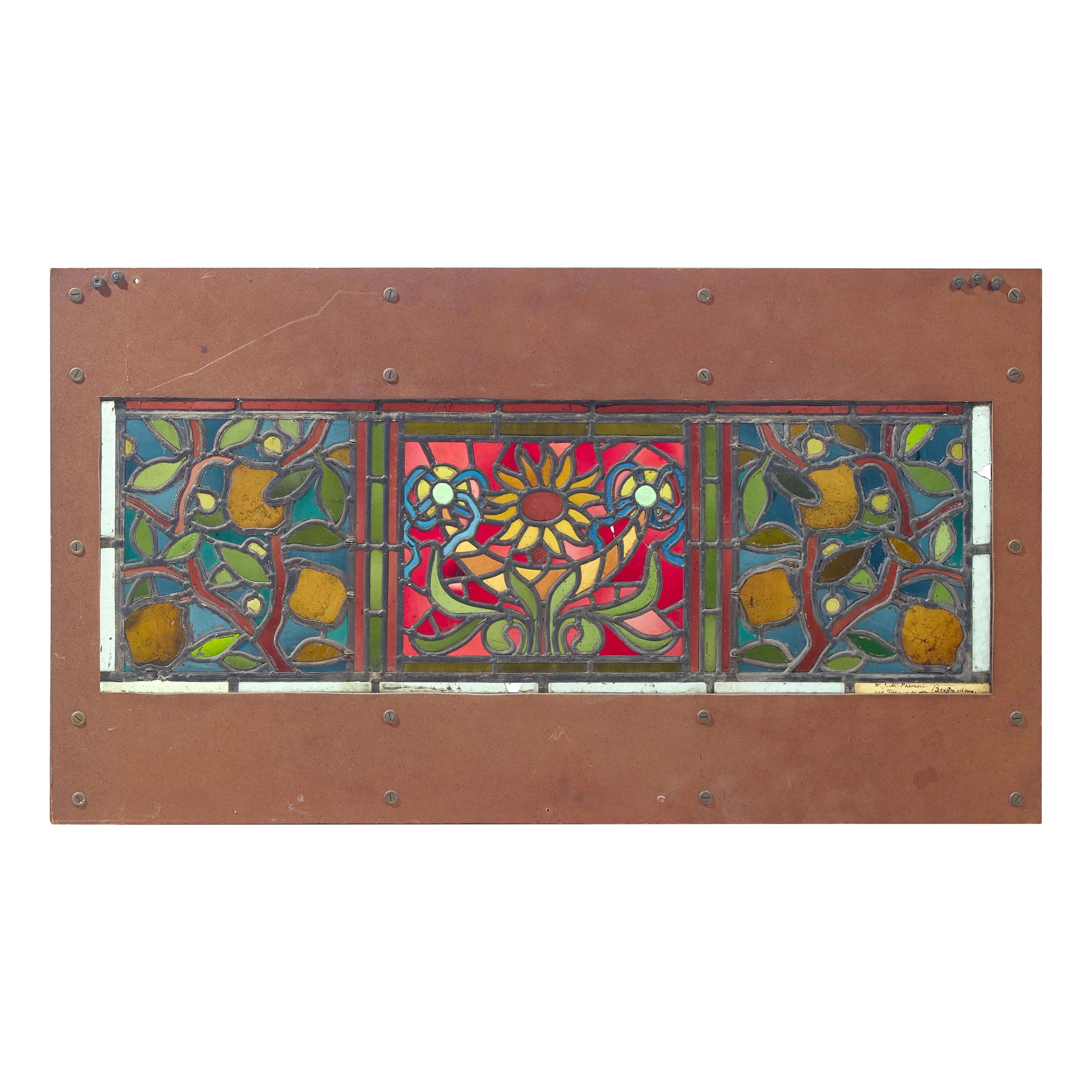 An American Stained Glass Window Panel