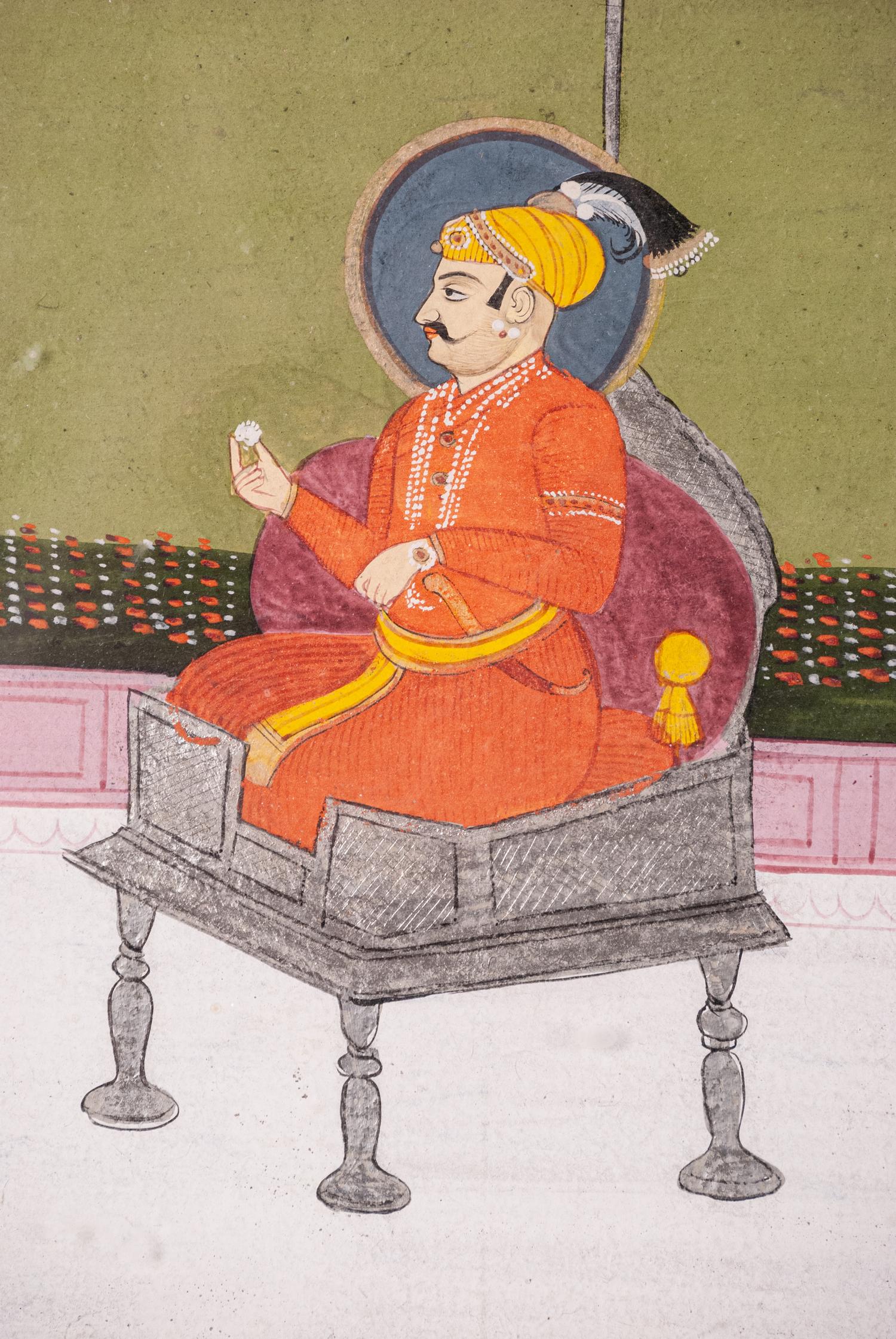 Seven Indian Miniature Paintings