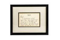 (Celebrity Memorabilia). WINFREY. Oprah (1967). A handwritten note from Oprah Winfrey (1954) to Bill Zwecker, written in 1987.