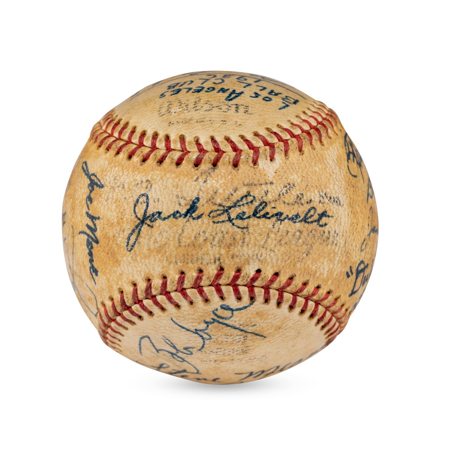 A 1936 Los Angeles Angels Team Signed Autograph Baseball
