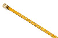 A Gianni Versace Yellow Leather Belt with Rhinestone Medallions, Size 60/32.