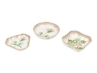 Three Royal Copenhagen Flora Danica Porcelain Serving Articles