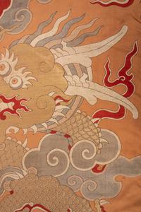 A Large Kesi Woven Silk 'Dragon' Panel