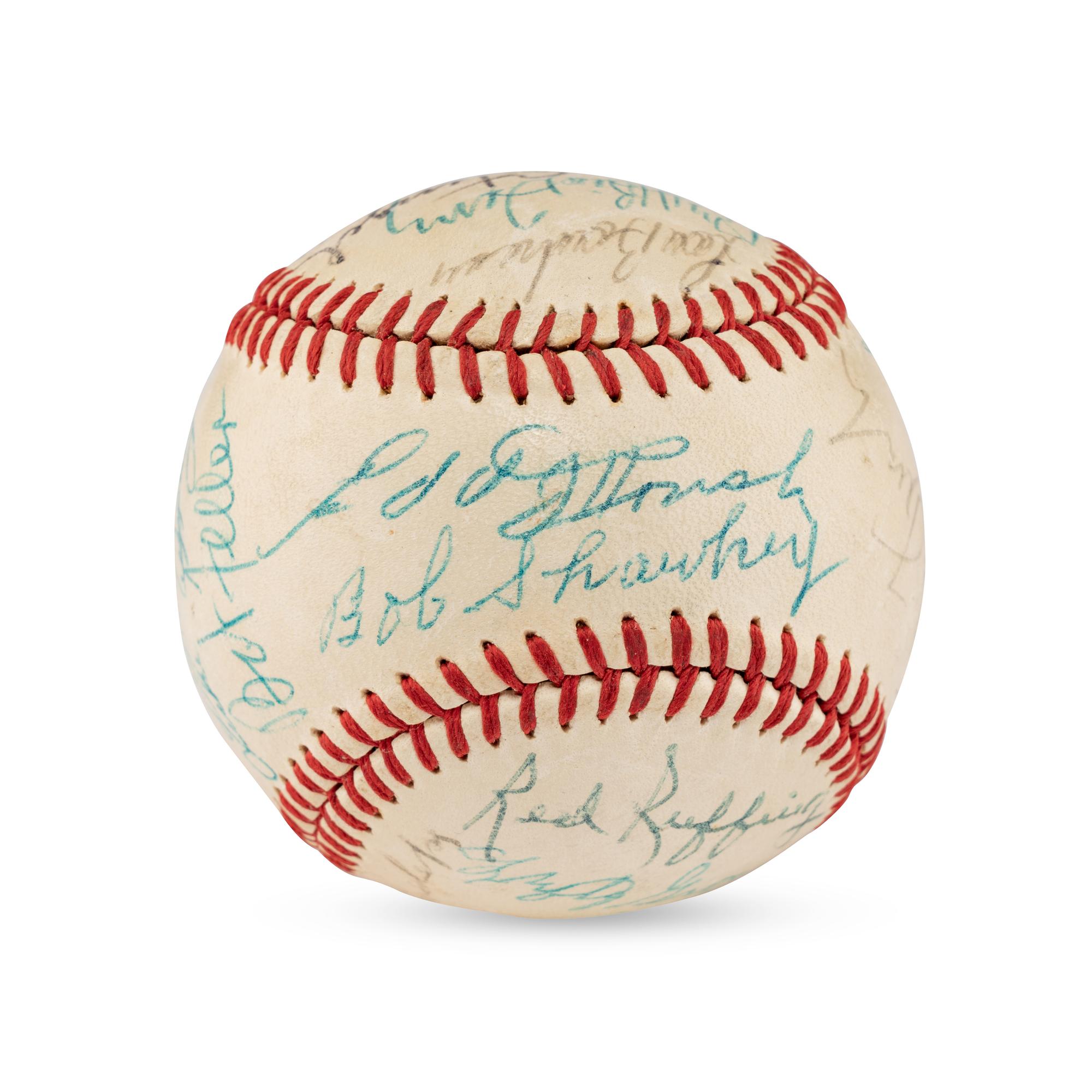 A Multi Signed Baseball Featuring Casey Stengel, Additional Hall of Famers and Notables (Beckett Authentication Services Letter of Authenticity)