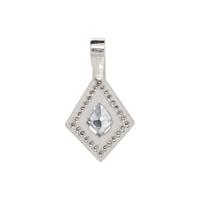 FANCY GRAY-BLUE DIAMOND AND DIAMOND PENDANT