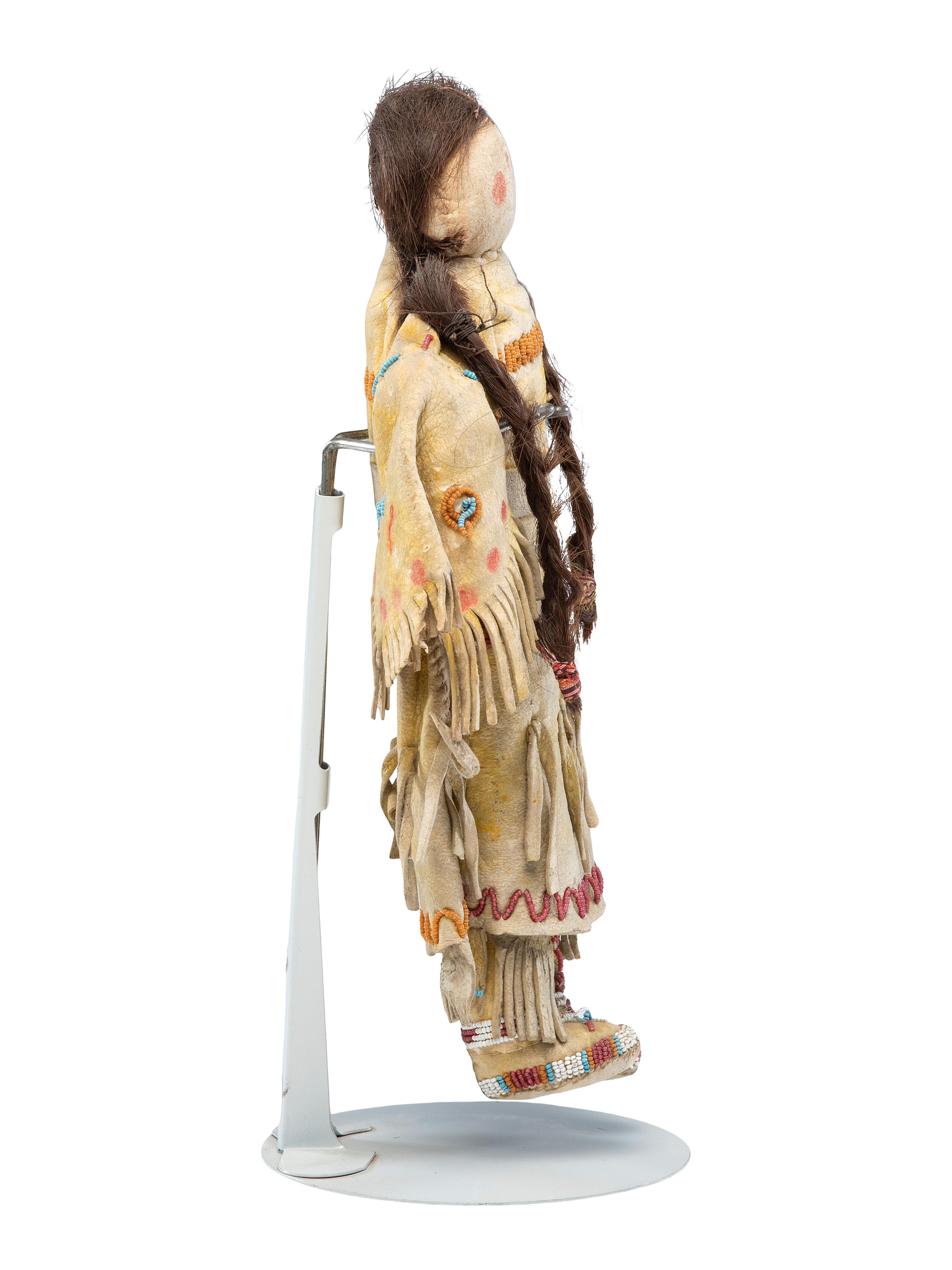 Northern Plains Beaded Hide Doll
