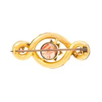 VICTORIAN, ENAMEL AND DIAMOND BROOCH