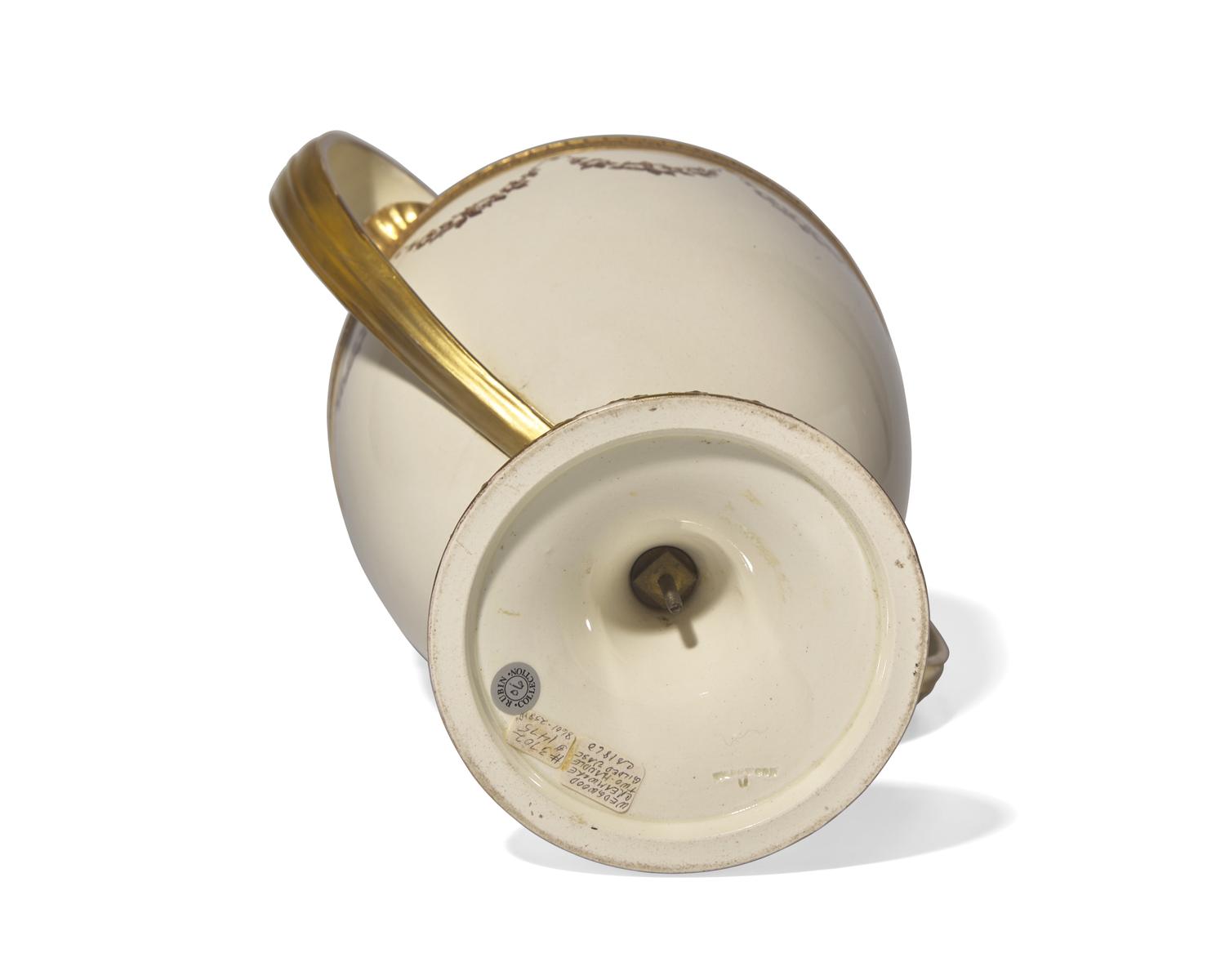 A Wedgwood Parcel Gilt Twin-Handled Creamware Vase