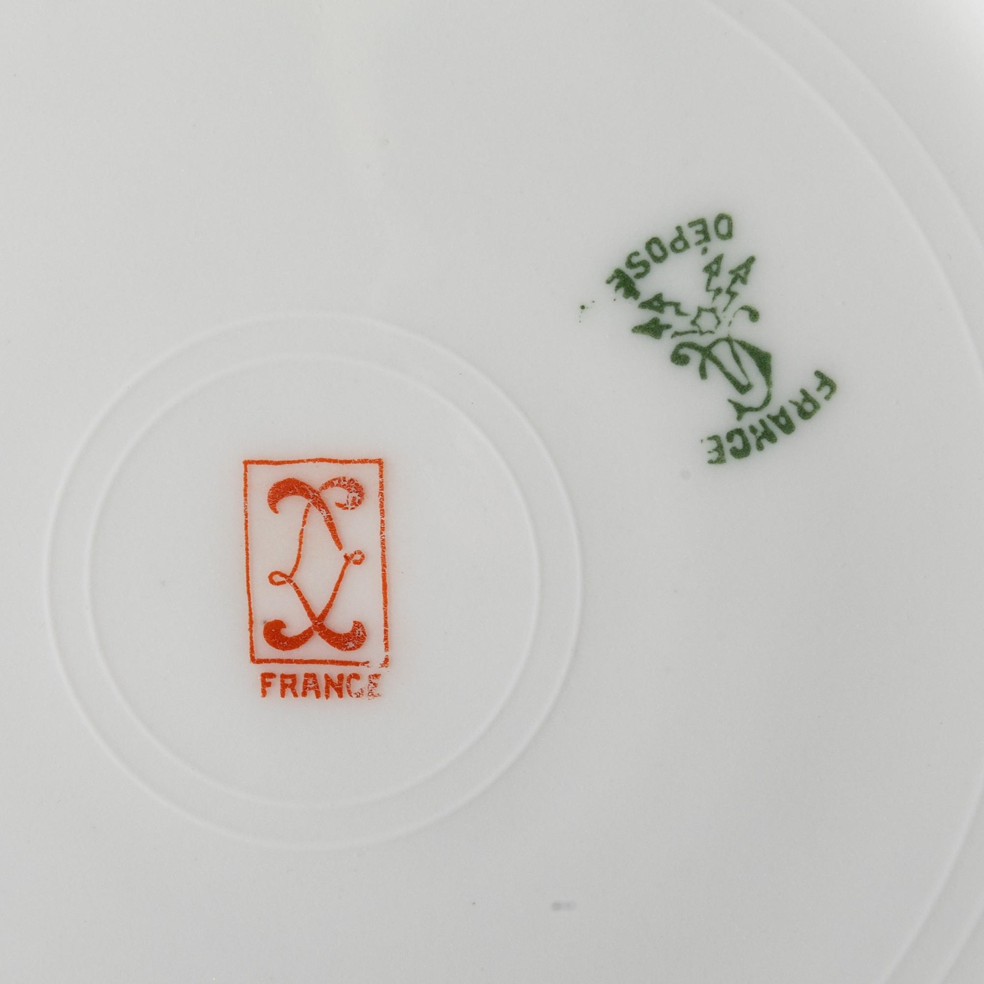 Set of Ten Plates, c. 1930 France