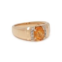 CITRINE AND DIAMOND RING