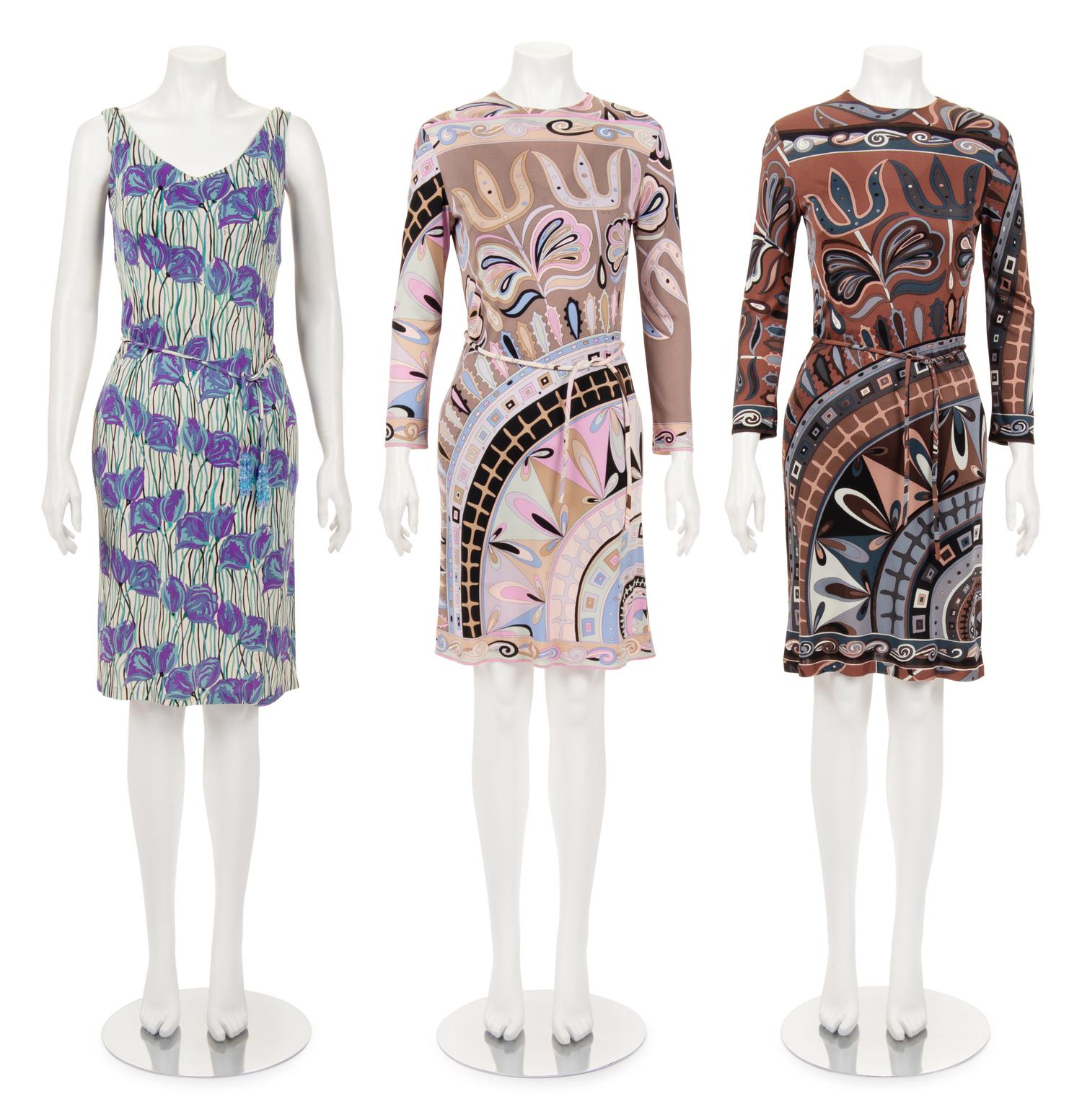 Three Emilio Pucci Dresses with Tie Belts, 1960s