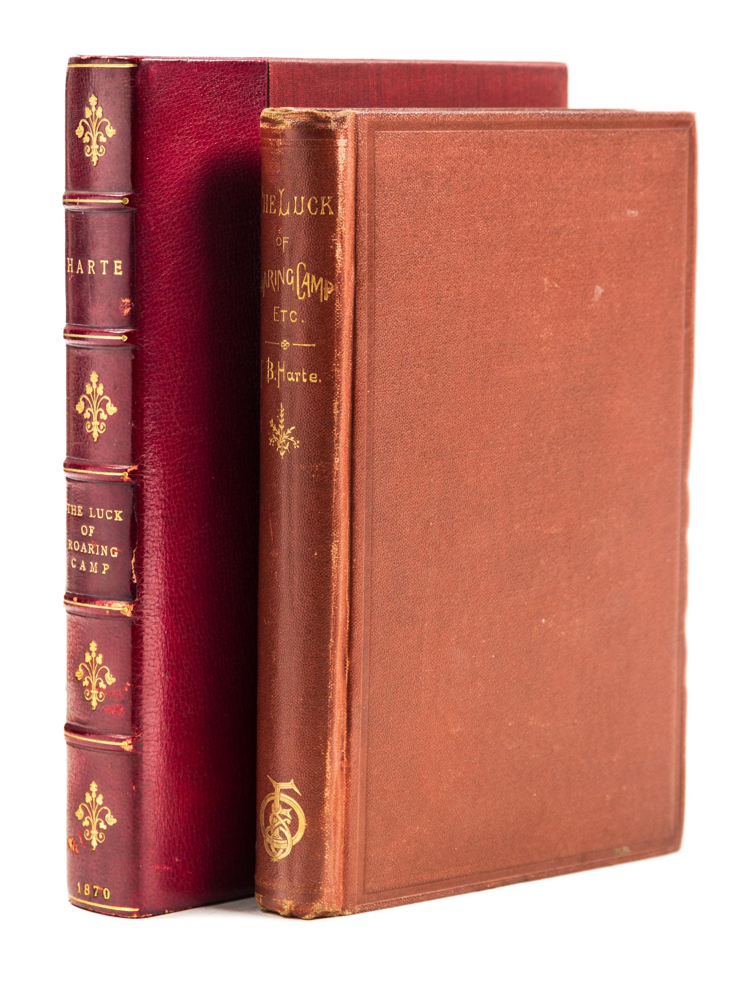 HARTE, BRET. The Luck of Roaring Camp. Boston, 1870. First ed., first issue. W/2 pg. ALS by Harte. McCutcheon copy.