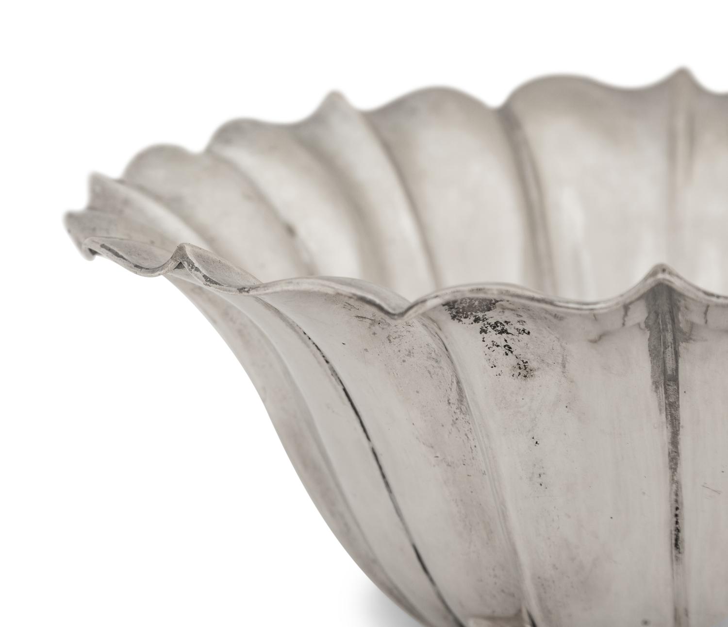 A Continental Silver Fluted Bowl