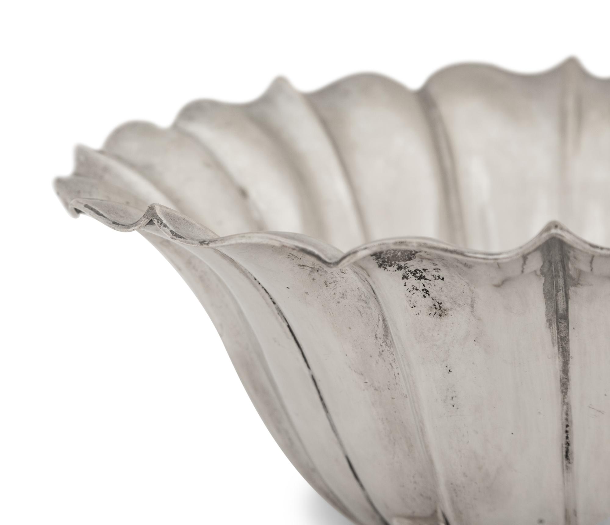 A Continental Silver Fluted Bowl