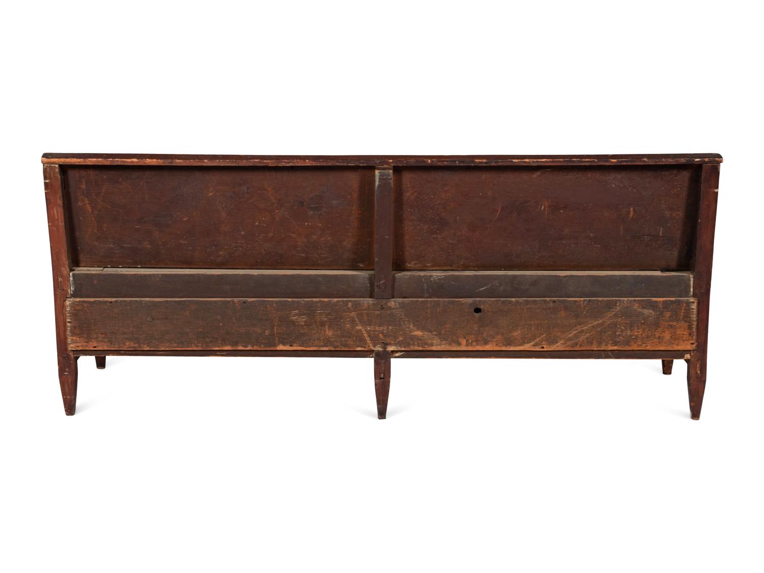 A Country Painted Pine Storage Bench
