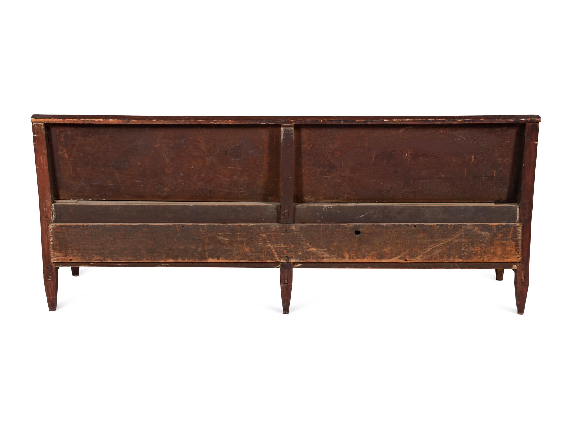 A Country Painted Pine Storage Bench