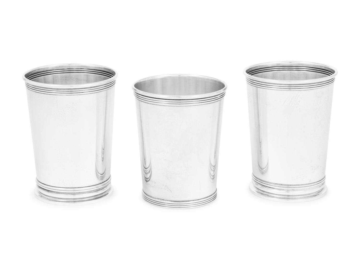 Three American Silver Julep Cups