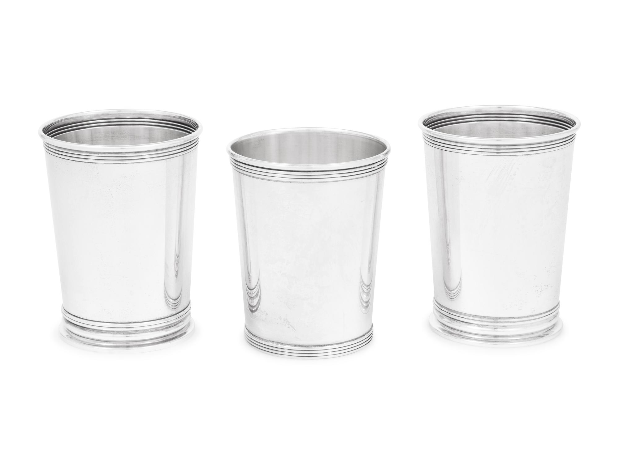 Three American Silver Julep Cups