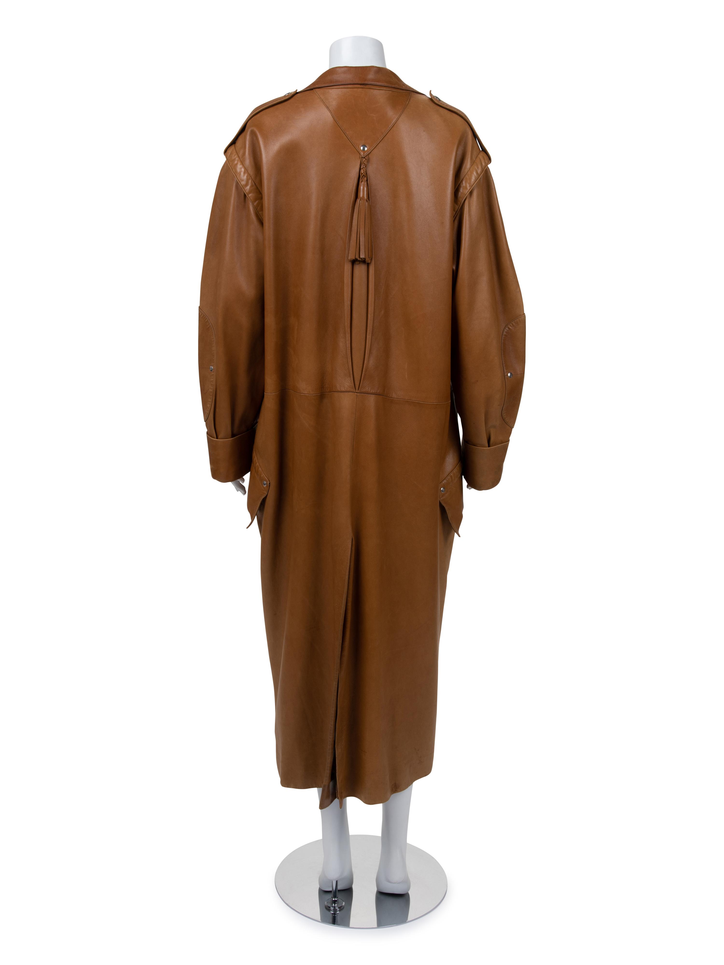 Claude Montana Leather Coat, c.1985