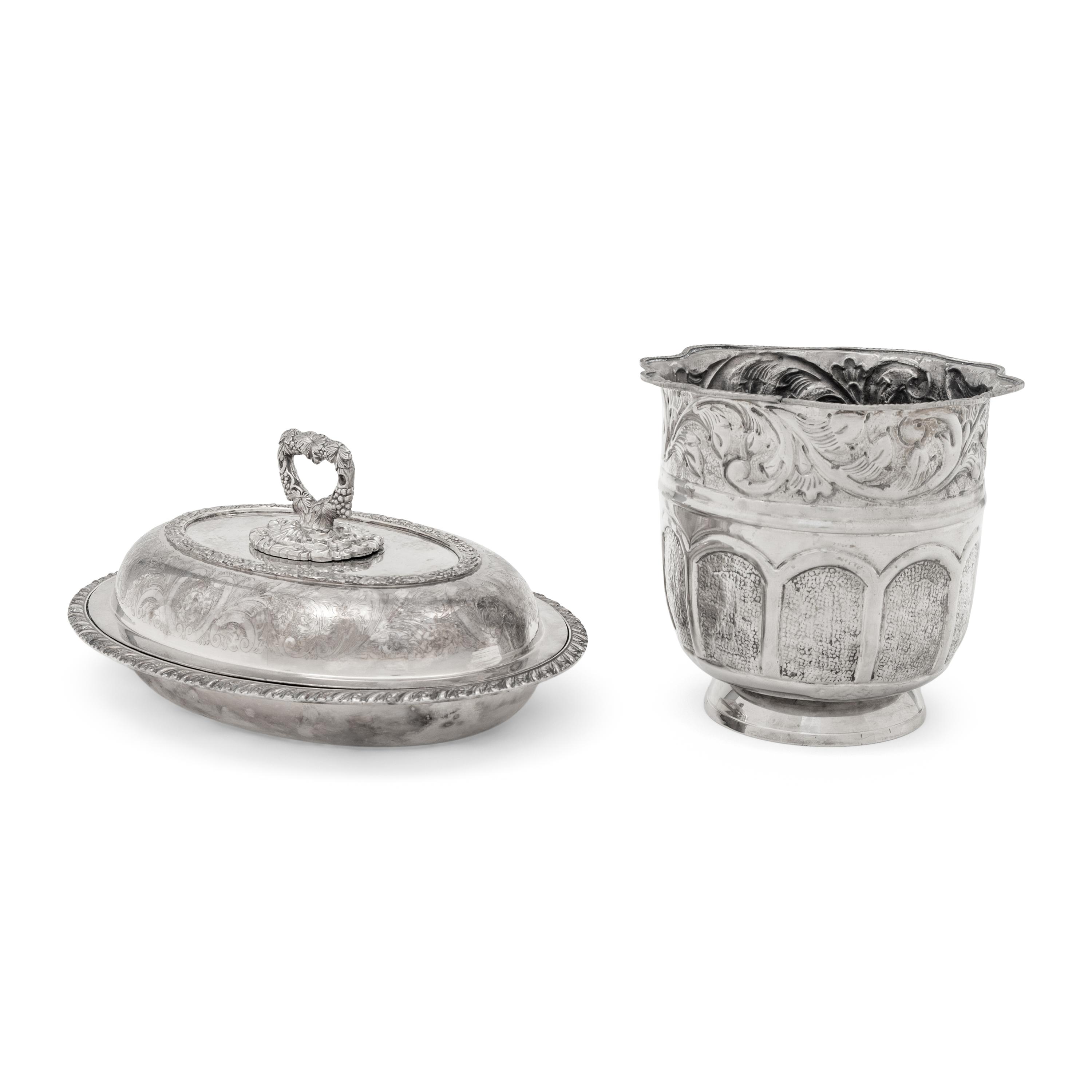 Two Silver-Plate Table Articles