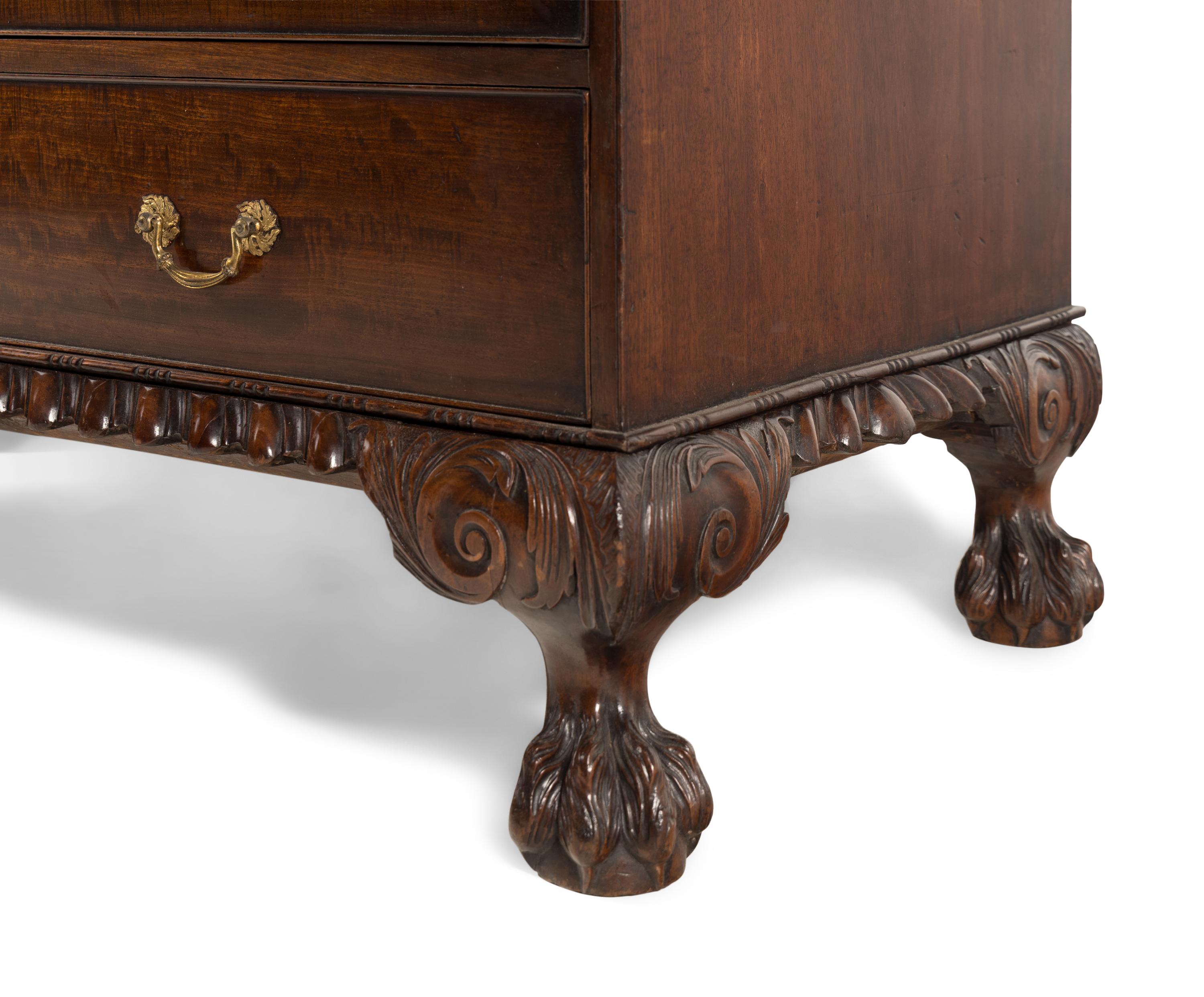 A George II Mahogany Bureau Cabinet
