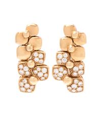 VAN CLEEF & ARPELS, YELLOW GOLD AND DIAMOND EARCLIPS