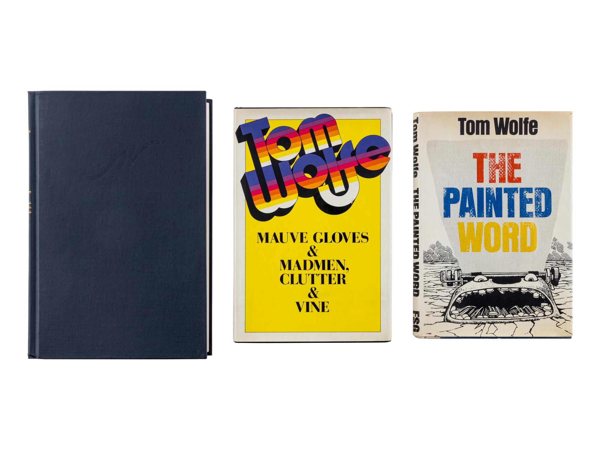 WOLFE, Tom (1930-2018). A group of 3 FIRST OR LIMITED EDITION works by Wolfe, MOST SIGNED, comprising:
