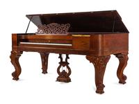 A Steinway and Sons Rosewood Square Piano