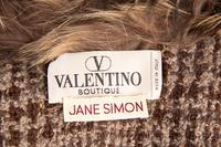 Valentino Fur Collar Brown Coat, 1990-2000s