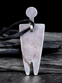 Large Silver Figural Pendant with Mosaic Inlay