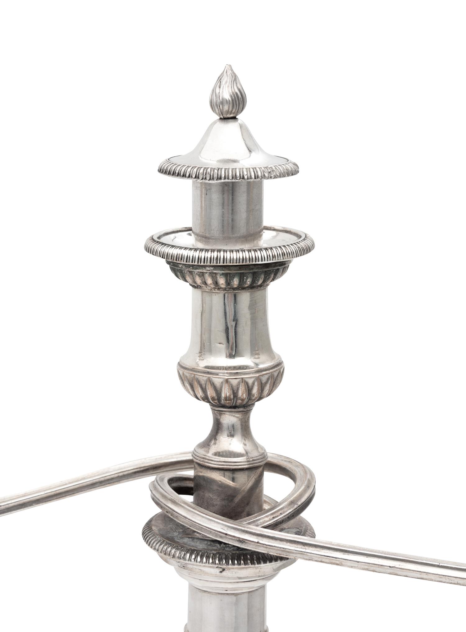 A Pair of Matthew Bolton Silver-plate Candelabra