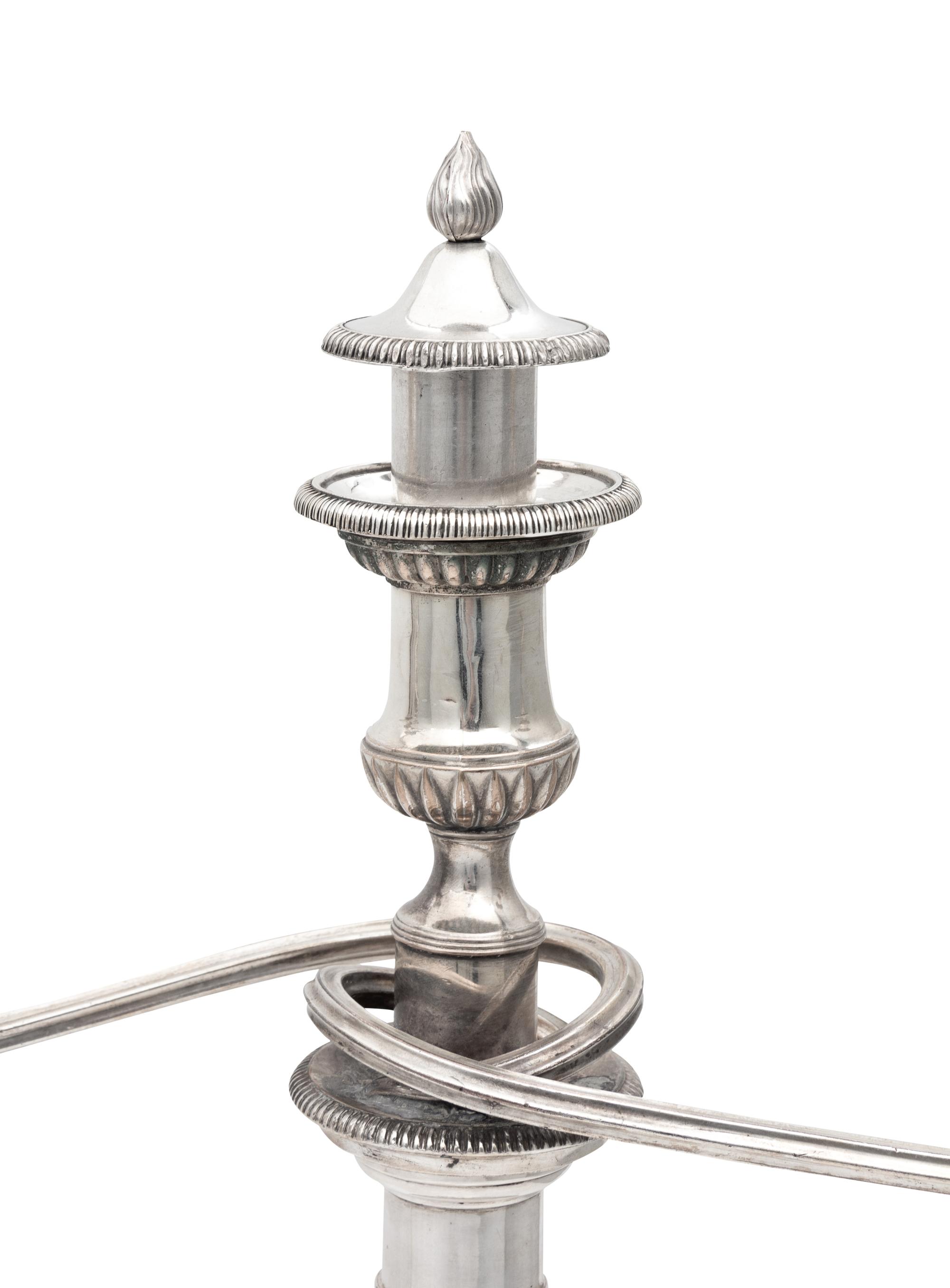 A Pair of Matthew Bolton Silver-plate Candelabra