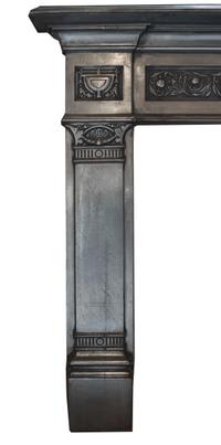 A Cast Iron Fireplace Mantel 58.5" W x 9" D x 53.5" H — England, Late 19th Century