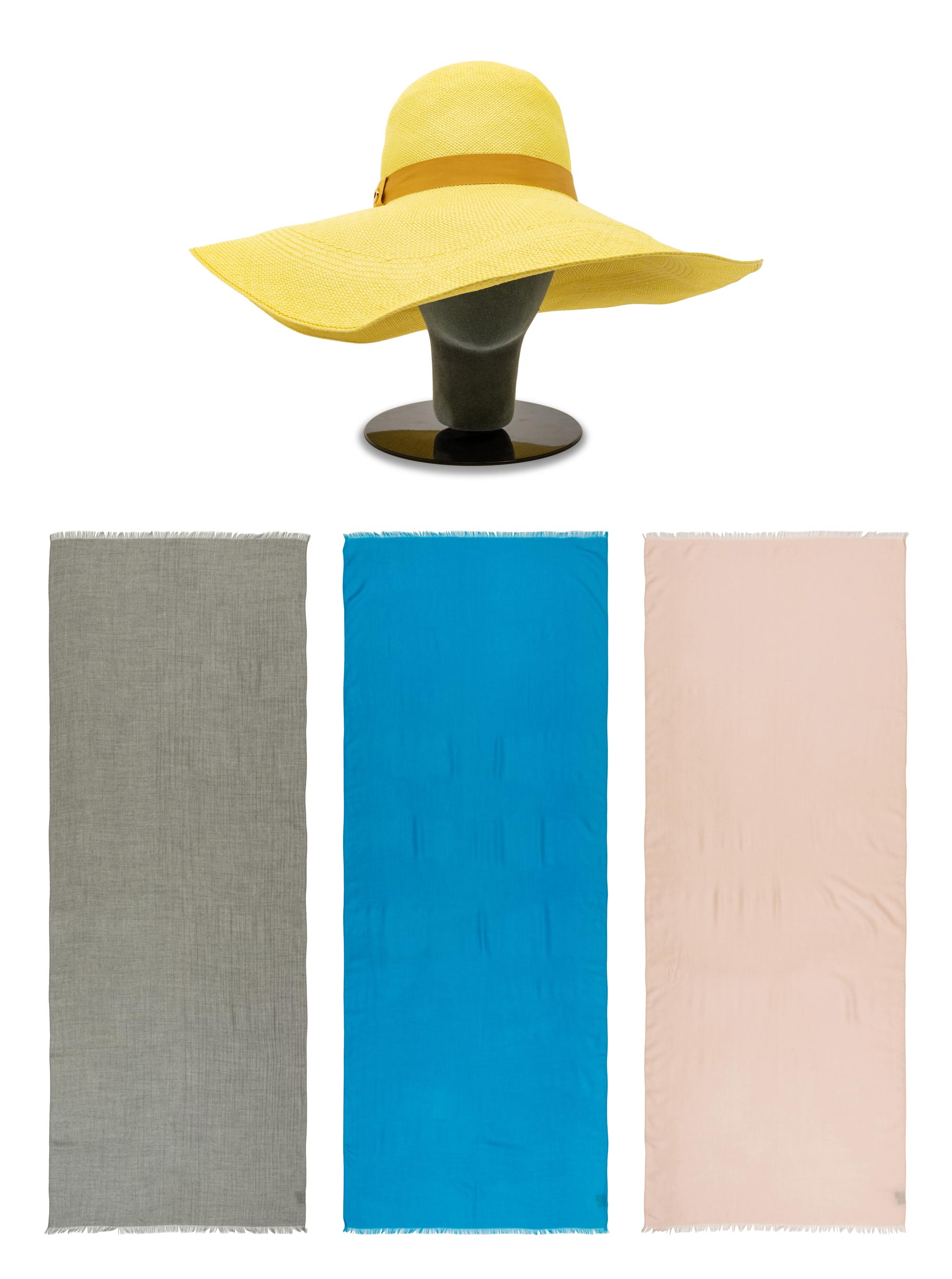 Four Loro Piana Items: Three Scarves, One Hat