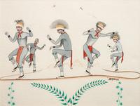 Turtle and Crow, New Year's Dance, Zia Pueblo