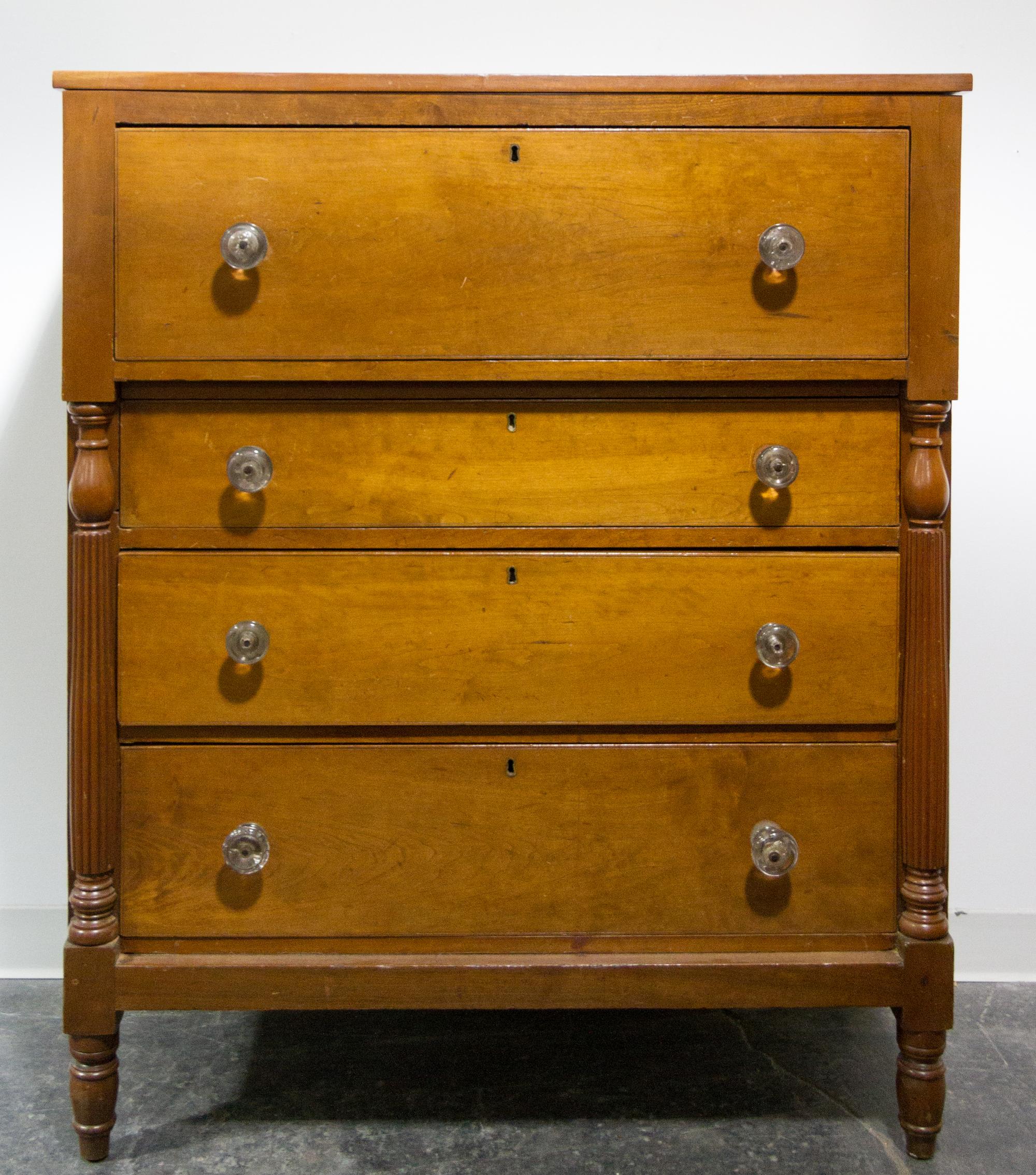 An American Maple Chest of Drawers Height 50 x width 41 x depth 20 inches. — 19TH CENTURY